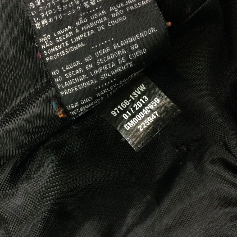 Harley Davidson Valley Motorcycle Jacket Black Leather Womens Size 1W 97166-13VW - Picture 10 of 12